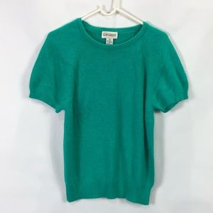 Club Classics made in Italy angora rabbit hair wool blend green women’s small